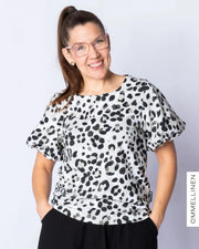 PUFFI t-shirt, Kukkaleopardi - grey