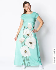MIELI dress, Yökukka - mint/off-white