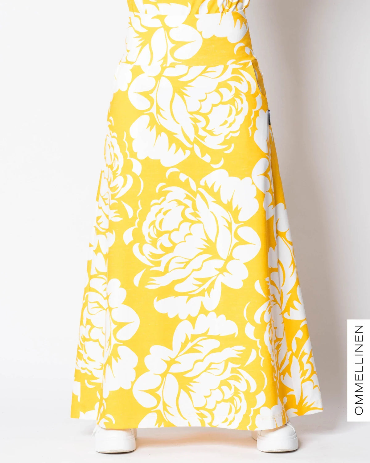 Maxihame, Babushka Roses Jätti - keltainen/valkoinen