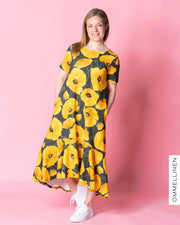 HULMU dress, Yökukka - grey/yellow