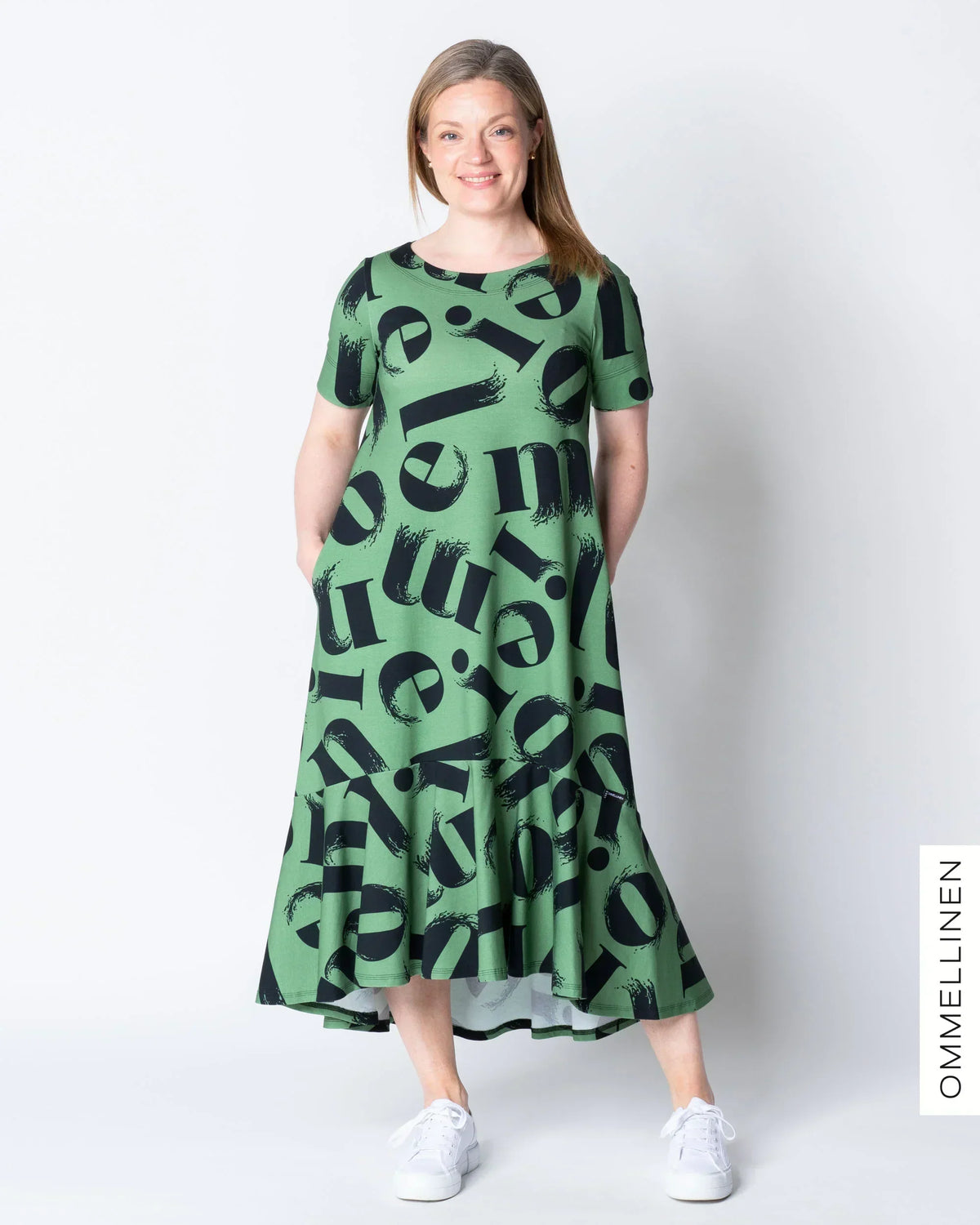 HULMU dress, Kirjaimet - green