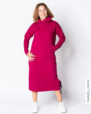 COLLARI dress, ruby