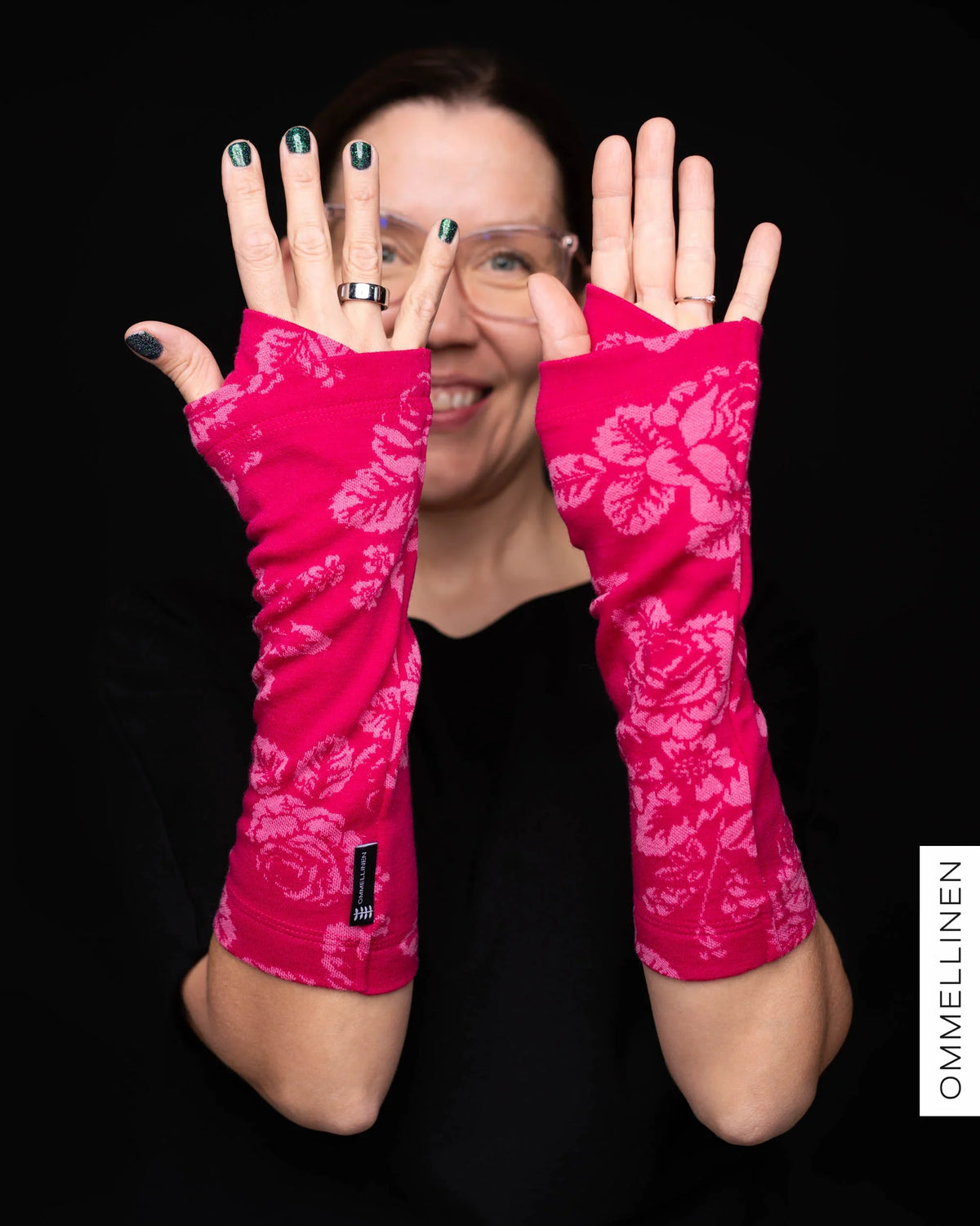 Merinovillaiset kämmekkäät, Babushka Roses - pinkki