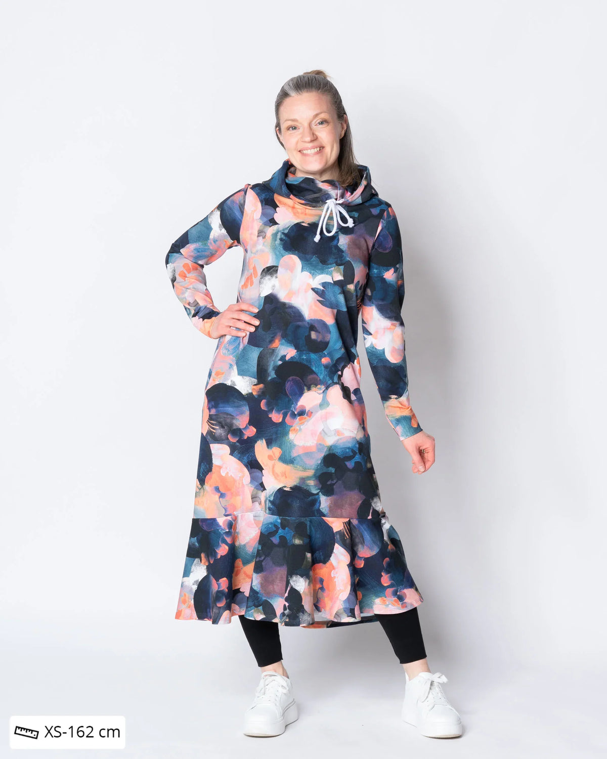 WHOOPS! HULMU hoodie, Hehku - blue/coral - XL
