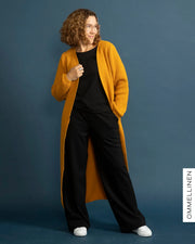 MAXI cardigan - merino wool, cloudberry