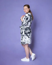 WHOOPS! SOLMU dress, Ikuisuus - black/white - 3XL