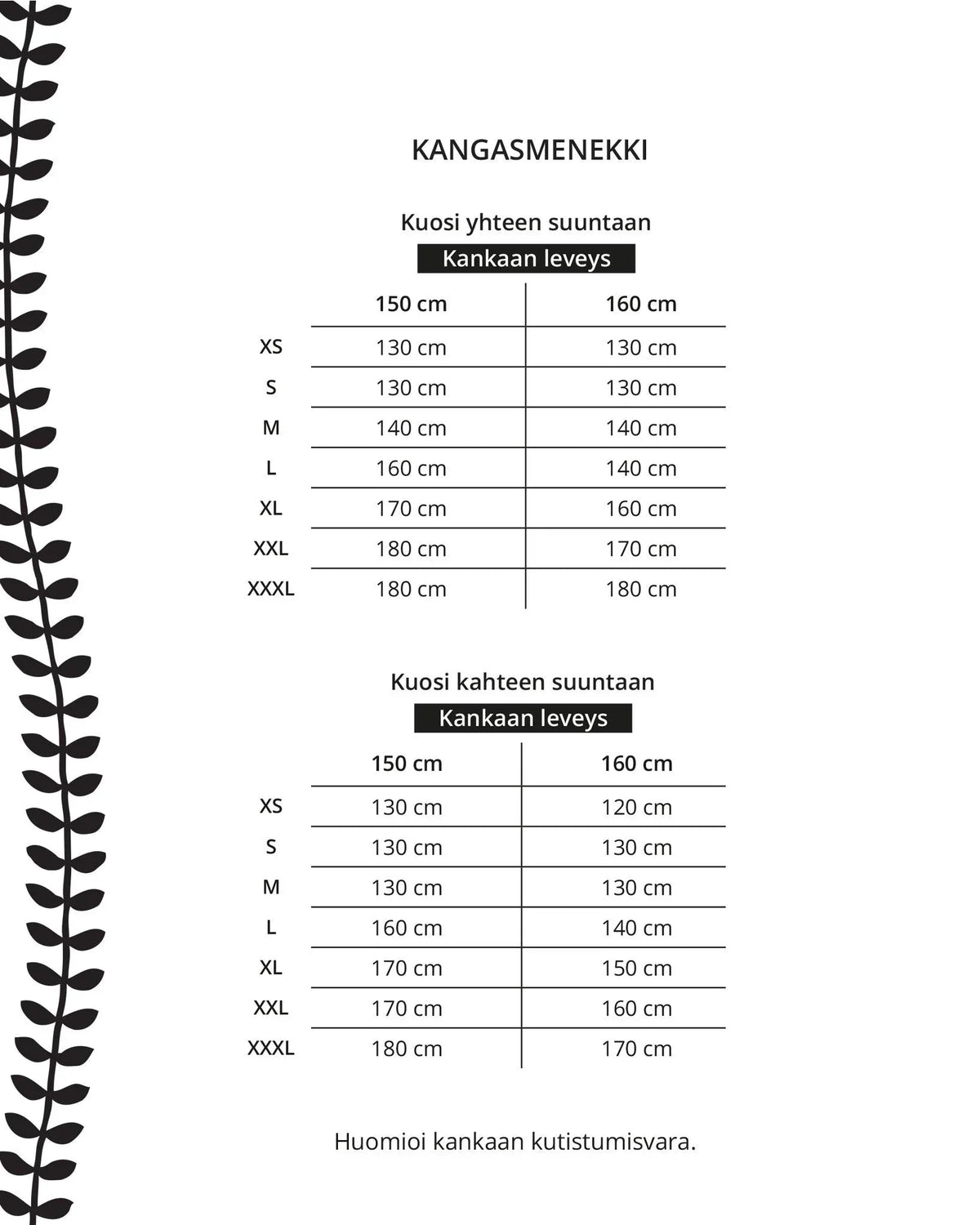 Kaava - solmutunika - Ommellinen